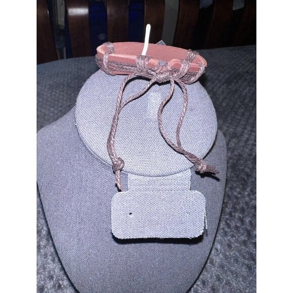 Christian Cuff Bracelet ANTIQUE SILVER CROSS Leather Adjustable Strap Set - Picture 4 of 9